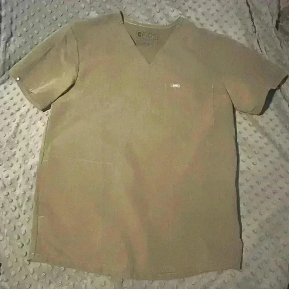 Figs‎ Technical Collection Army Green Catarina One Pocket Scrub Top, Size Small - Picture 1 of 4
